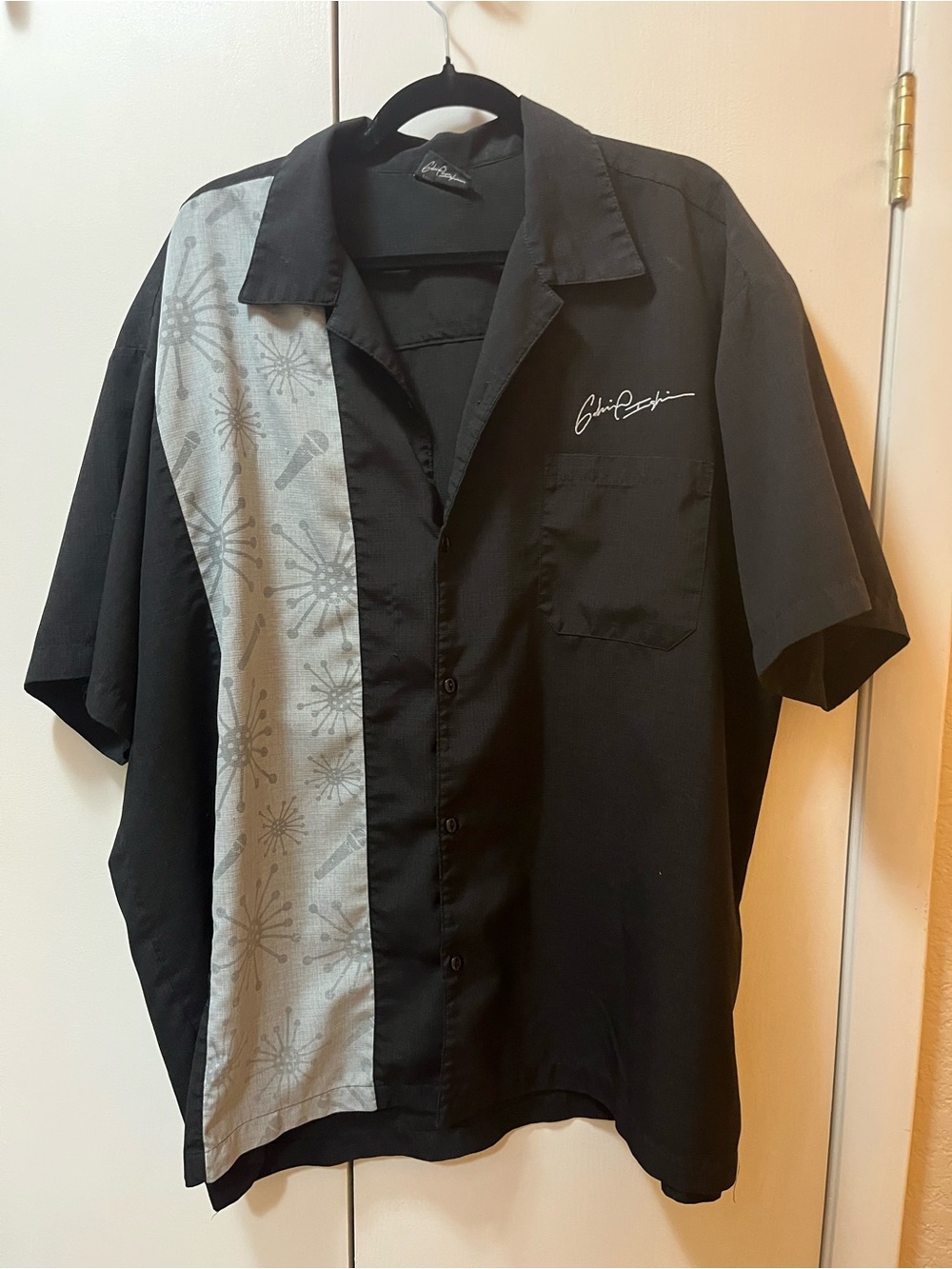 Black Button Down Short Sleeve Shirt from Gabriel Iglesias